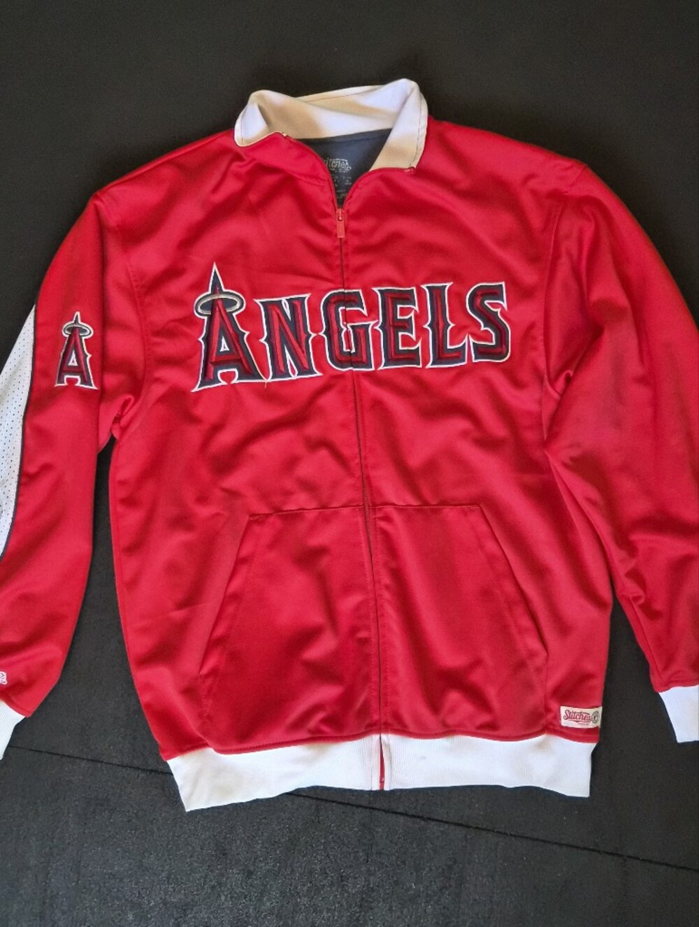 Stitches Red & White Angels Full‑Zip Jacket